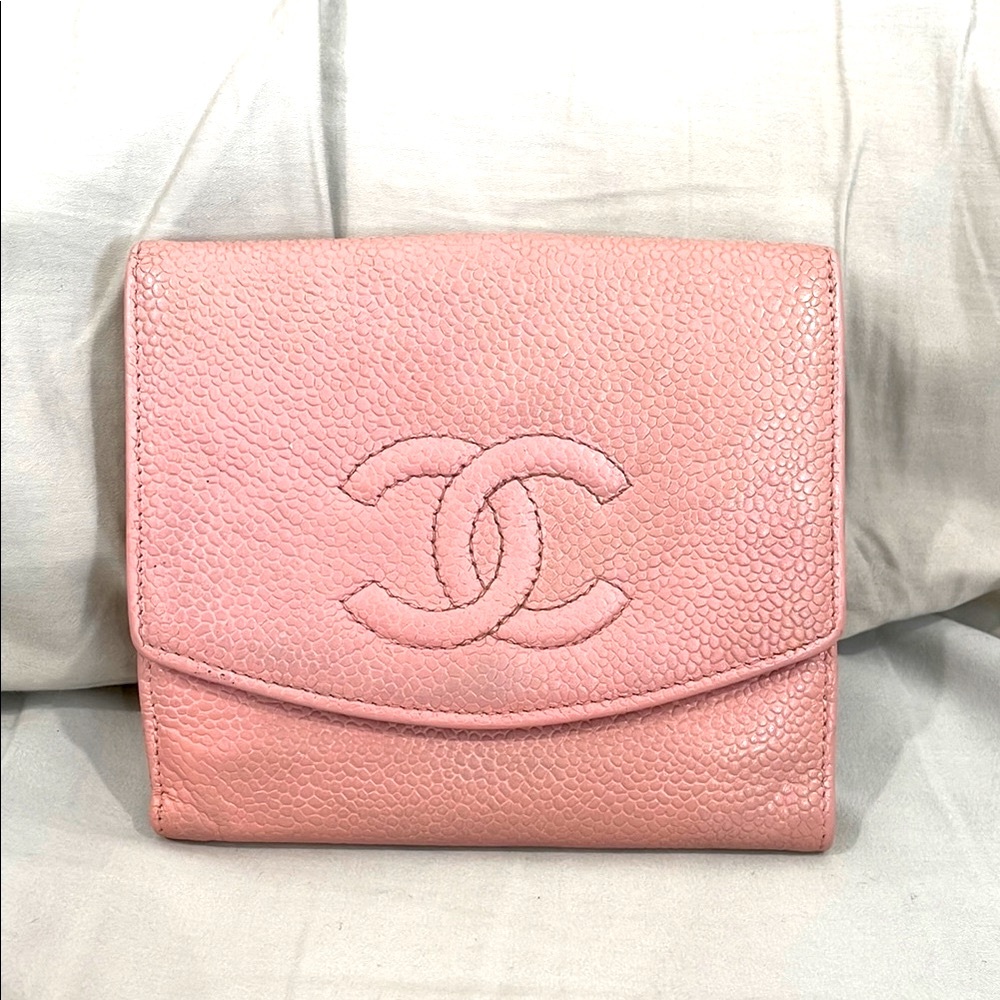 Chanel Pink Leather Wallet preowned